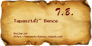 Tapasztó Bence névjegykártya